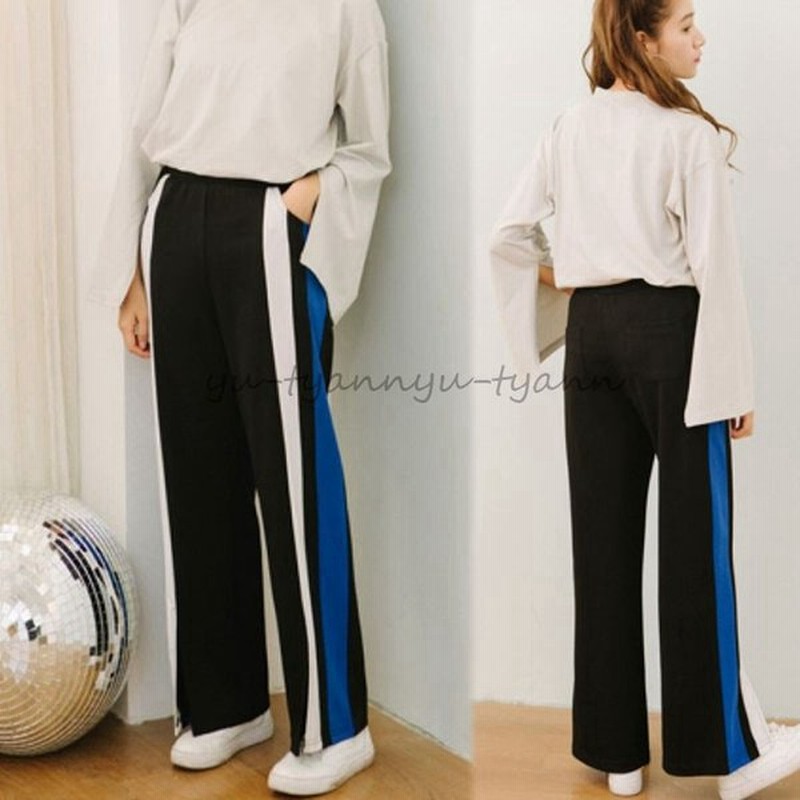 ボトムス ワイド パンツ ストライプ ジャージ ズボン レディース トレーニングパンツ トレーニングウェア フェミニン シ 18 新作 人気 通販 Lineポイント最大0 5 Get Lineショッピング