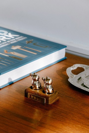 【雙幼貓組_銀色 | 無香氛】招財貓 呼運貓 禮物 擺設 招財 寵物