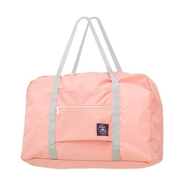 Timo 防潑水牛津布可折疊擴充行李拉桿包  480 x 320 x 160mm  粉橘色  1個