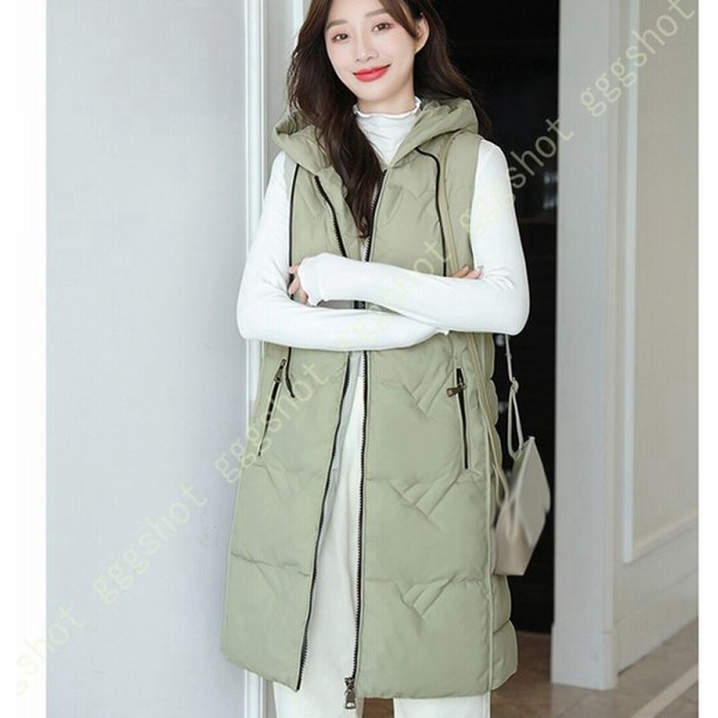 レディース ダウンジャケット ロング ダウンベスト オシャレ 冬 ベスト 防寒 寒さ対策 暖かい 体型カバー 保温 コート アウター 軽量 エレガンス 優雅 通販 Lineポイント最大0 5 Get Lineショッピング