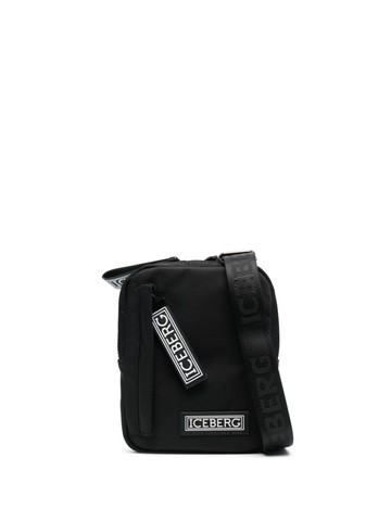 Iceberg - logo-patch crossbody bag - men - Polyester/Polyester - One Size - Black