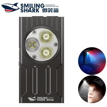 微笑鯊正品 TIP170 迷你強光手電筒 磁吸工作燈 帽夾燈 Type-C 12檔 帶筆夾扣 超輕便攜登山釣魚夜跑閱讀