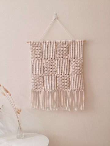 Tannpopo 北歐風 手作編織壁掛 牆上裝飾 變電箱檔