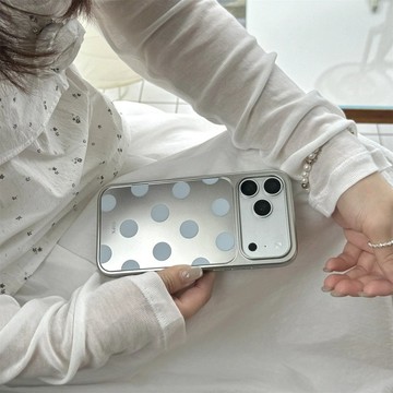 電鍍銀邊磨砂彩色波點硬殼全包 適用iPhone 18Pro 17 16 15 Pro Max i16 17Pro 手機殼