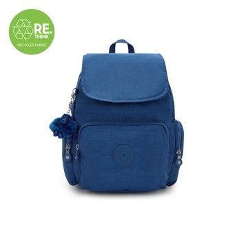 『猴子包』休閒藍掀蓋拉鍊後背包-CITY ZIP S