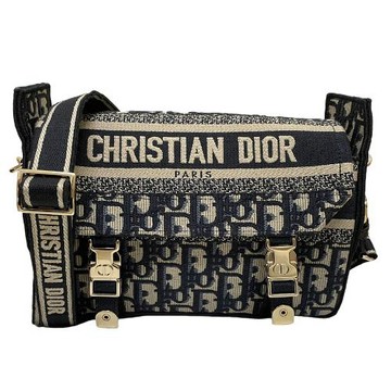 【DIOR】新款 迪奧 小碼 DIORCAMP 藍色 Dior Oblique 緹花郵差包/肩背/斜背包-藍色 M1241ORIW_M928