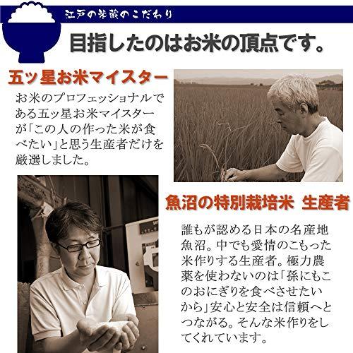 新米 5年産 新潟県産 魚沼産 特別栽培米 一等米 白米 コシヒカリ 極上 五ツ星お米マイスター 厳選 精米 (玄米 10kg (5kg×2袋