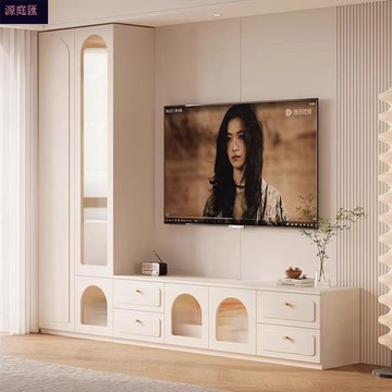 免運/公司貨 電視櫃 原木電視櫃 實木電視櫃 斗櫃 櫃子 2026電視柜家用高級感輕奢實木電視柜奶油風客廳創意收納柜家具 可開發票 全館五折 工廠現貨直銷 新品特價 z10234