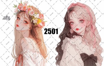 original sticker no.2501 人物貼紙 原創貼紙 原創人物貼紙 裝飾貼紙 cotton melody