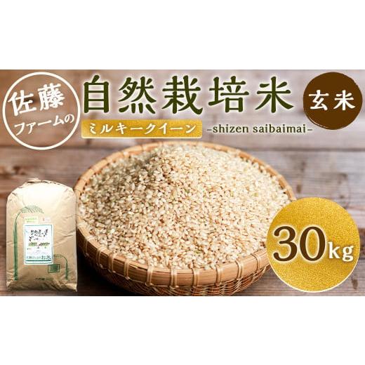 ふるさと納税 大分県 九重町  さとうファームの 自然栽培米 玄米 30kg(30kg×1袋) ミルキークイーン お米 米