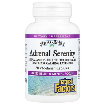 Natural Factors, Stress-Relax®，腎上腺幫助，60 粒素食膠囊