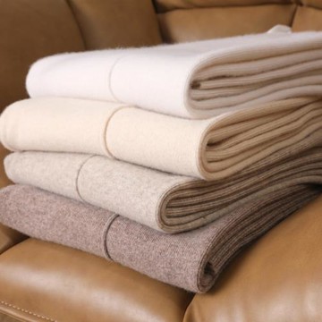 100%羊毛針織闊腿褲女秋冬新款高腰垂感寬松顯瘦直筒休閑拖地長褲