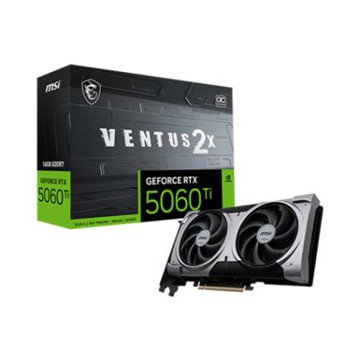 微星 RTX 5060Ti 16G VENTUS 2X OC PLUS (std:2617MHz/雙風扇/註冊四年保/長22.7cm)