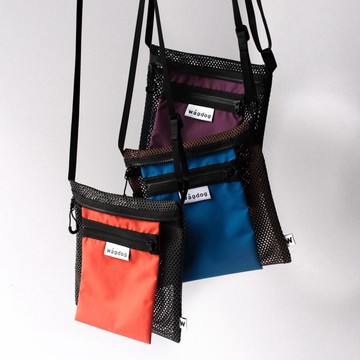 【新品】網布 × 尼龍口袋設計斜背小包