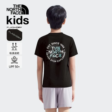 兒童黑色吸濕排汗短袖T恤｜8DD1JK3