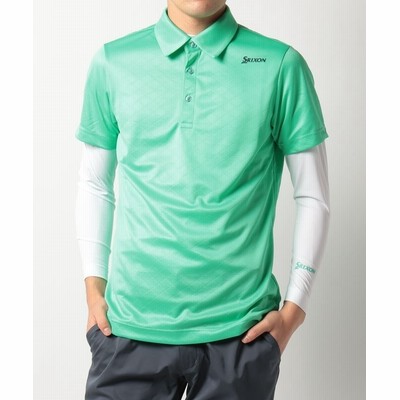 スリクソン クロスエンボス半袖シャツ 長袖インナー付 メンズ グリーン系 Ll Srixon 通販 Lineポイント最大get Lineショッピング