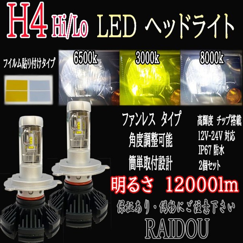 トヨタ bB H20.10-H26.7 QNC20系ハロゲン車専用 H4 Hi/Lo LED ヘッドライト 3色 フイルムタイプ 通販  LINEポイント最大0.5%GET | LINEショッピング