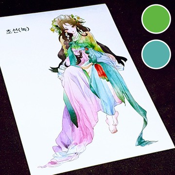 CHOISEUN (2色) 11 (honne market) 人物貼紙 女孩貼紙 blackraccoon