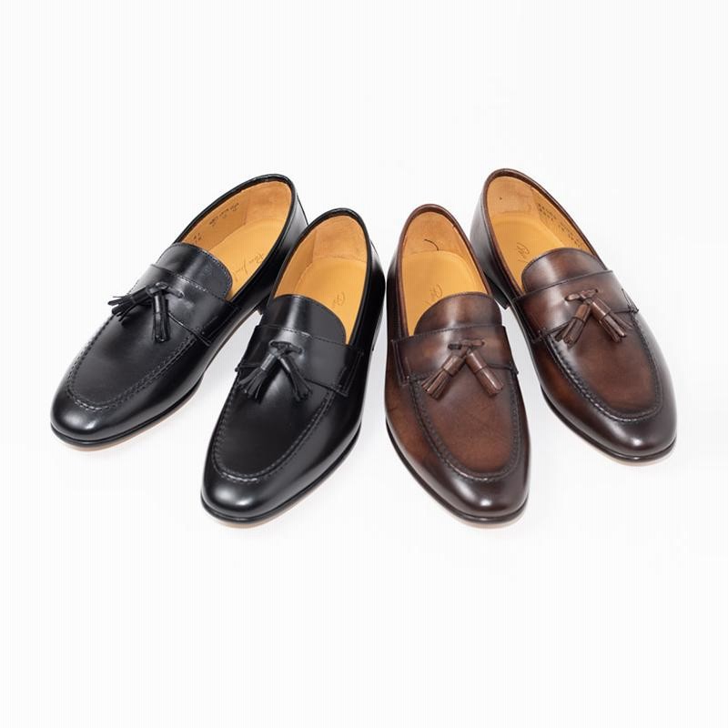 Paco Milan | パコミラン スペイン製 ブラックカーフレザー U字モカ