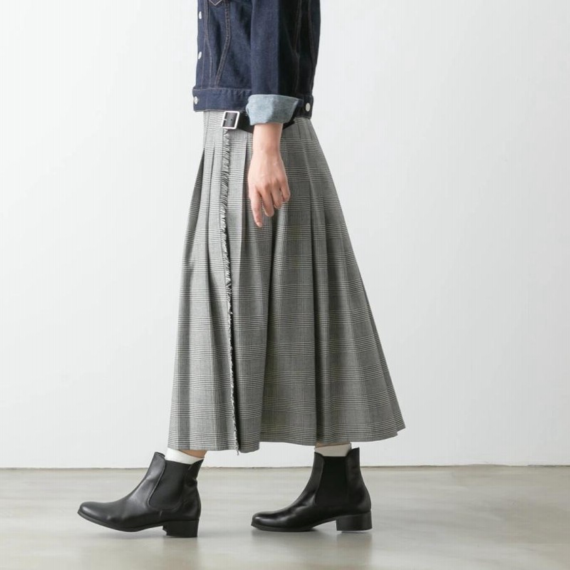 オニール・オブ・ダブリン WRAP SKIRT ウール タック ラップスカート