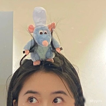 桃園發貨小紅書衕款料理鼠王髮箍洗臉髮飾女髮卡捆高顱頂可愛女童流行頭飾 RPGT L5UZ