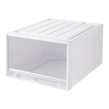 小麥購物 加厚抽屜式整理箱  27 x 18 x 10cm  透白  1個