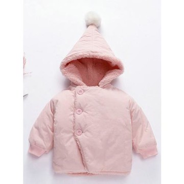 韓國嬰童裝連帽加絨厚棉服秋冬新款男女嬰兒棉襖小寶寶棉衣外套潮