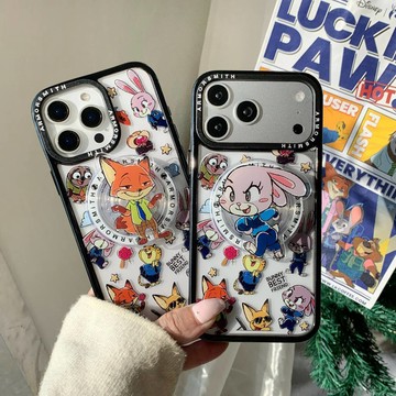 動物方城市爆款磁吸支架手機殼適用iPhone17promax全包防摔蘋果16pro可愛卡通15pm無線充電17air高檔