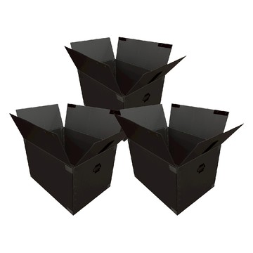 Kwangdong 防割手魔鬼氈式搬家箱  黑色  4號 (500 x 400 x 300 mm)  3個