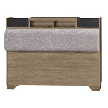 文創集 朱武5尺雙人貓抓皮可收納床頭片(三色可選＋充電插座設置)-153x12x102cm免組