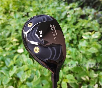 高爾夫球桿 Jean Carlo 黑色電鍍鋼擊球面鐵木桿桿頭桿頸孔徑為正常370英寸