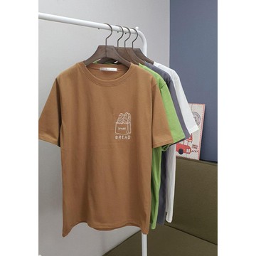 【太妮絲KN17】現貨 正韓 麵包印花 短袖T 麵包 短袖TEE 短袖上衣 棉t 短袖T袖