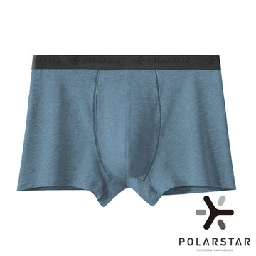 【PolarStar】男排汗快乾四角褲『水藍』P24327 戶外 透氣 彈性 運動 吸濕 排汗 輕盈 內褲 台灣製造