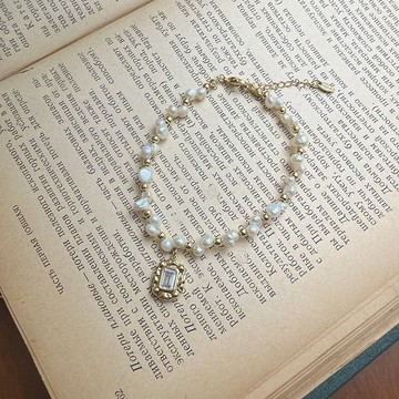 Alpha handmade 天然巴洛克珍珠 珍珠編織手鍊