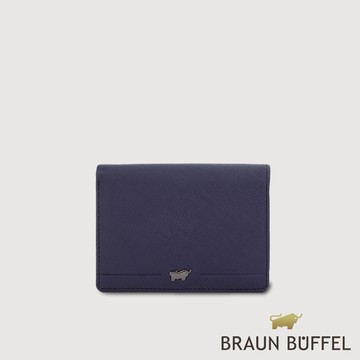 【BRAUN BUFFEL】格瑞克-E 名片短夾-深藍(德國小金牛台灣總代理)/BF573-131-DB