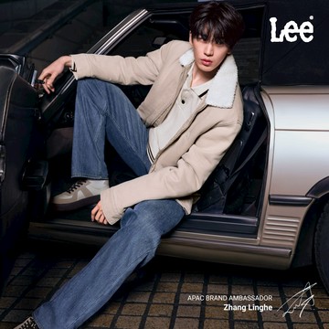 Lee 張凌赫同款 毛領鋪棉外套 男 卡其 LB513004128✦