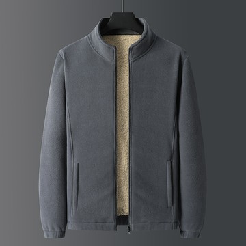 【HOT 本舖】男装新款秋冬季男外套加絨加厚棉衣男中青年男士搖粒外套上衣男