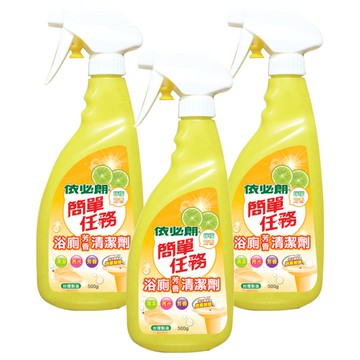 依必朗 簡單任務浴廁芳香清潔劑 檸檬芳香 高濃縮保新配方 中性配方  500g  3瓶