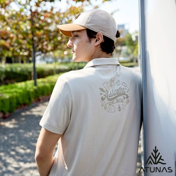 【ATUNAS 歐都納】50週年 男款短袖排汗抗菌POLO衫A6PS2527M卡其/透氣/排汗/除臭/抗菌/抗UV/都會休閒