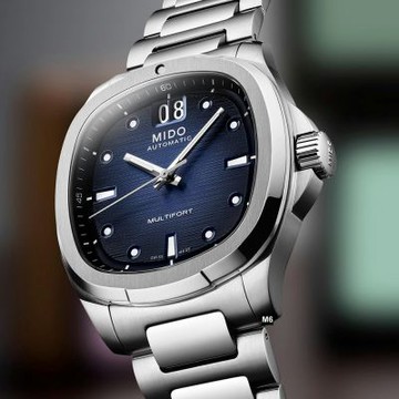 MIDO美度 廣告熱賣 Multifort TV先鋒復古電視大日期-藍面40㎜ M6(M0495261104100)