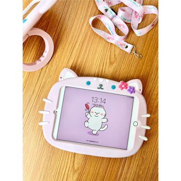 卡通2022新款iPad Air3保護套mini2平板殼pro11硅膠套iPad10防摔10.2寸全包air4旋轉支架適用蘋果air5迷你6代