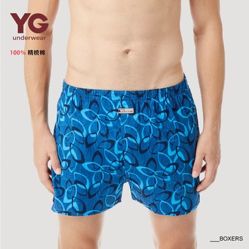 【YG 天鵝內衣】純棉親膚透氣開襟平口褲(顏色隨機出貨)-C11221Y