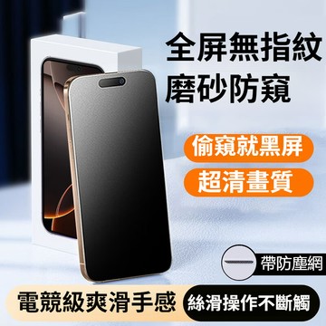 防窺 保護貼 霧面 抗指紋 適用 iPhone18 17 16 15 14  12 13 Pro Max 保護膜 玻璃貼