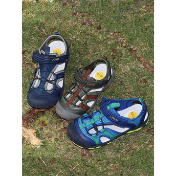 UOVO兒童戶外運動涼鞋包頭鏤空男童透氣防撞防滑沙灘鞋時尚中小童