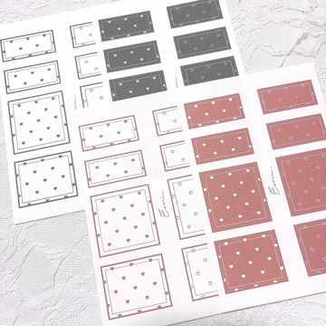 愛心圖案 紙張 -014-