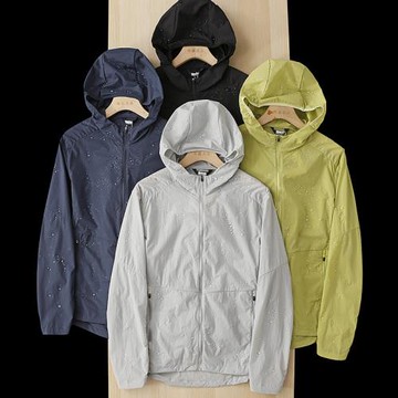 都市輕量化立體裁剪夏季超薄透氣戶外速干防水連帽防曬衣夾克男潮