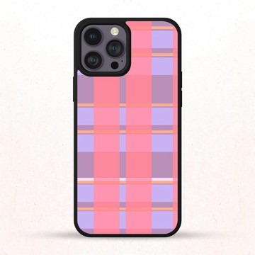 復古粉紅格紋 8 吋 iPhone 手機殼 三星手機殼