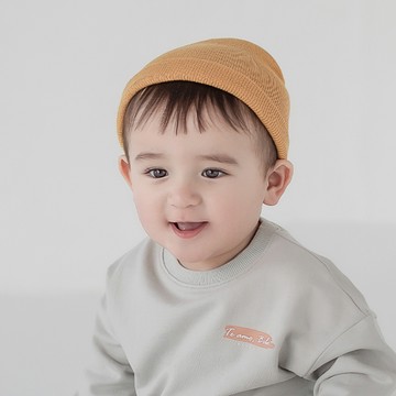 Happy Prince 韓國製 百搭Beanie嬰兒毛帽 - 芥末黃Mustard  兒童