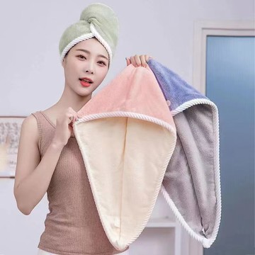 YOG-幹髮帽女吸水雙層加厚帽子免吹包頭巾洗頭擦頭髮超強速幹毛巾浴帽 QNKZ