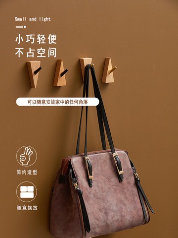 掛鉤強力粘膠貼墻壁壁掛承重掛勾無痕實木金屬門后免打孔衣帽粘鉤